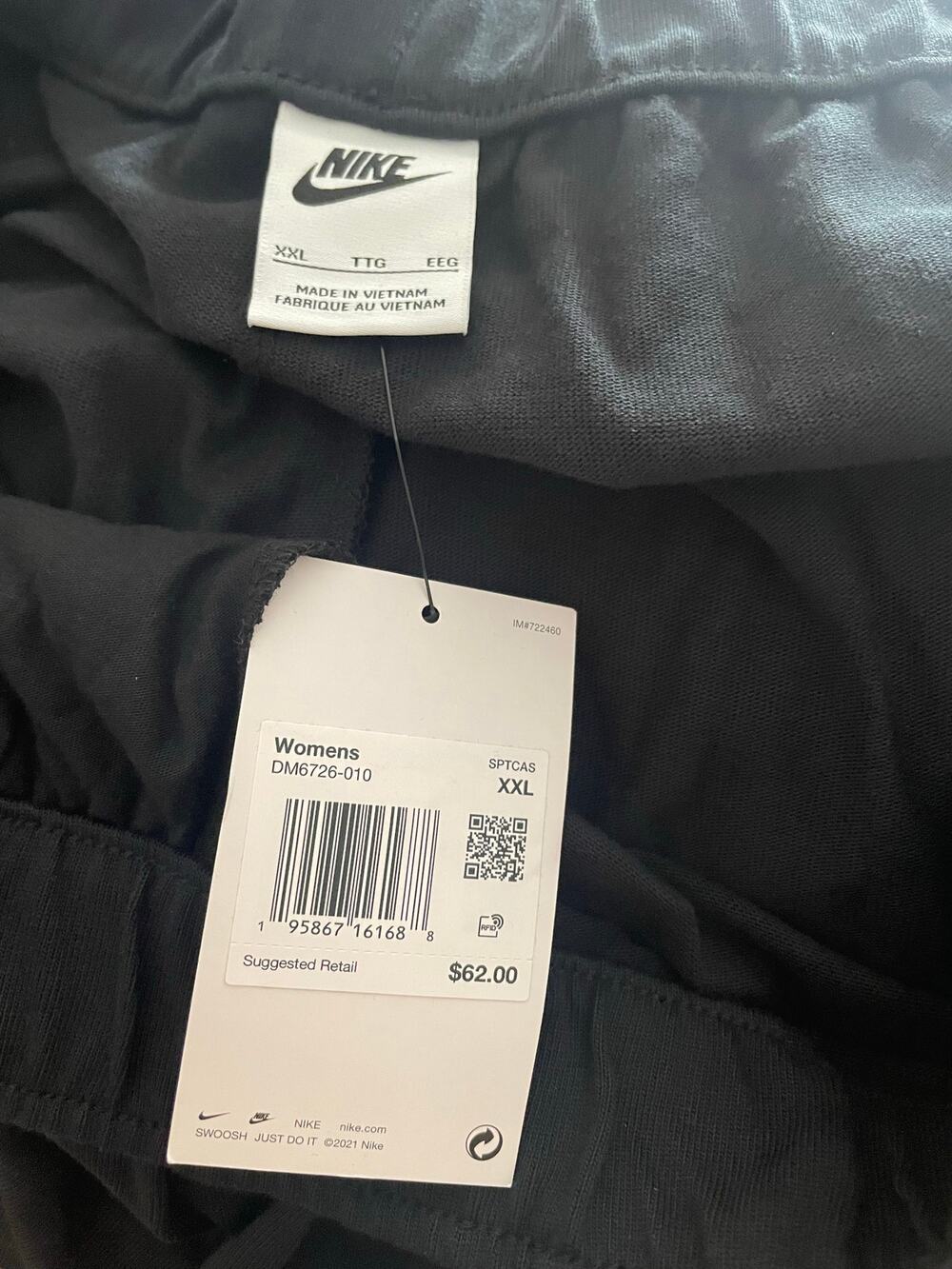 Nike Active Loose Fit Mid Rise black Athletic Pants, Pull on, A60